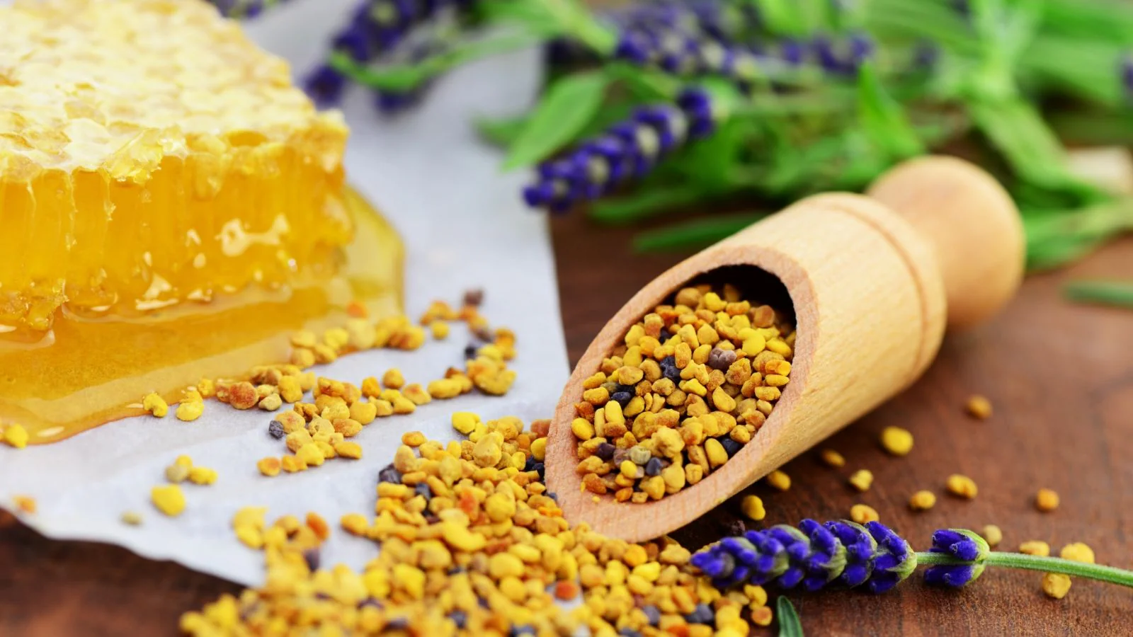 Raw propolis, a resin collected by bees and used in traditional remedies.